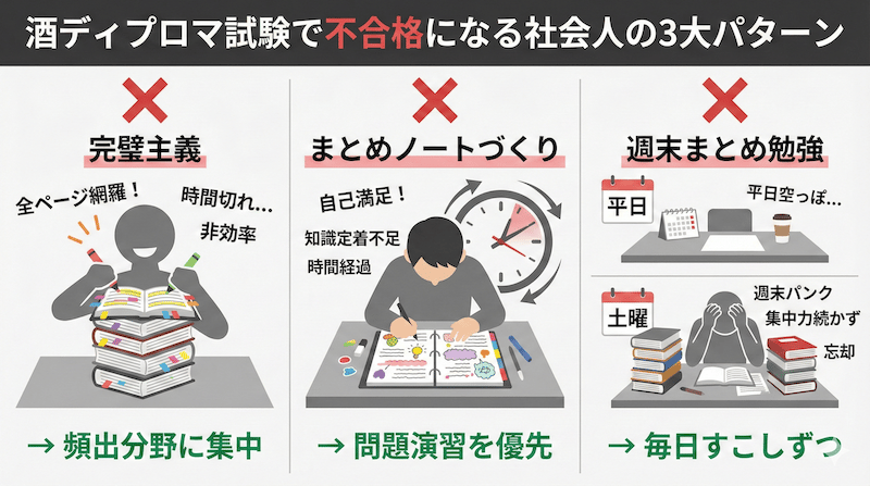 社会人が陥りやすい不合格パターン3選と正しいアプローチ
