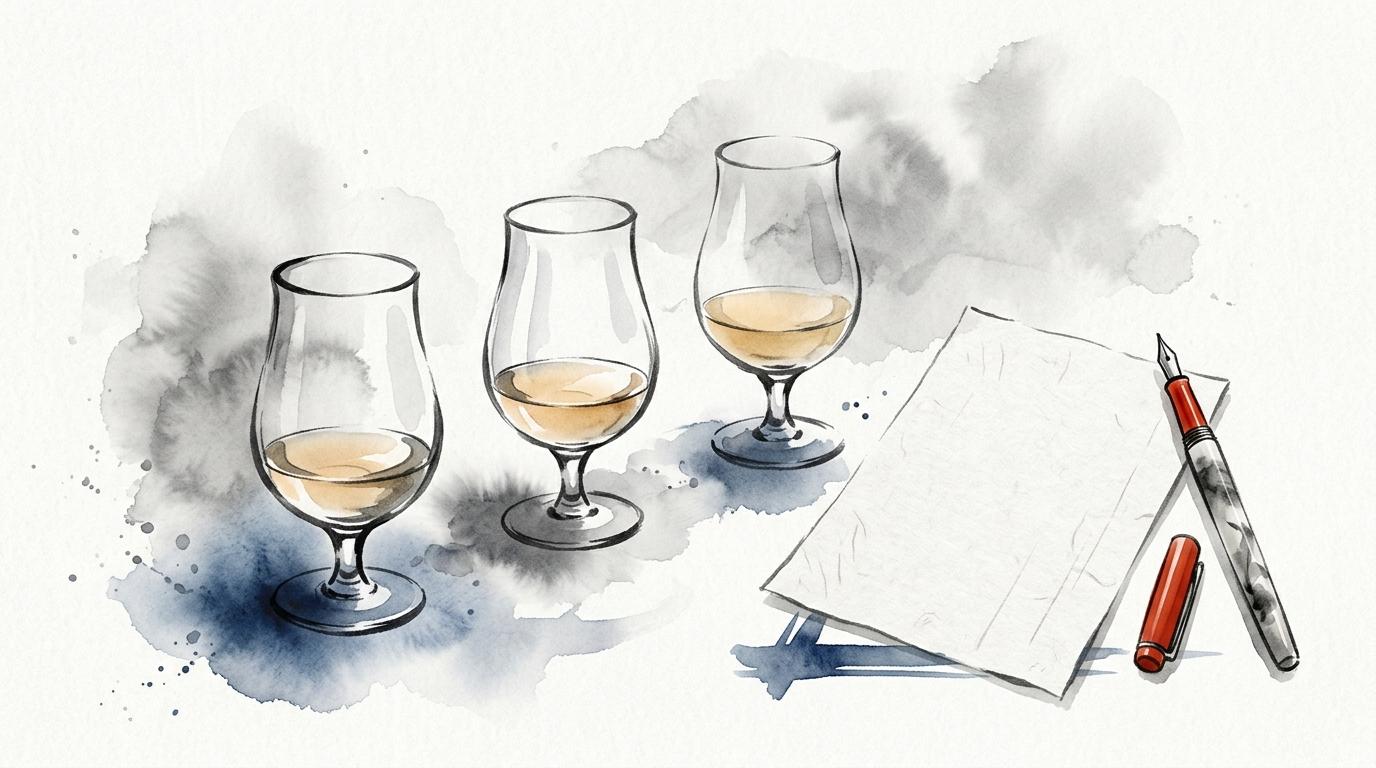 酒ディプロマ二次試験テイスティング完全ガイド｜外観・香り・味わいの評価軸とコメント用紙の書き方のアイキャッチ画像